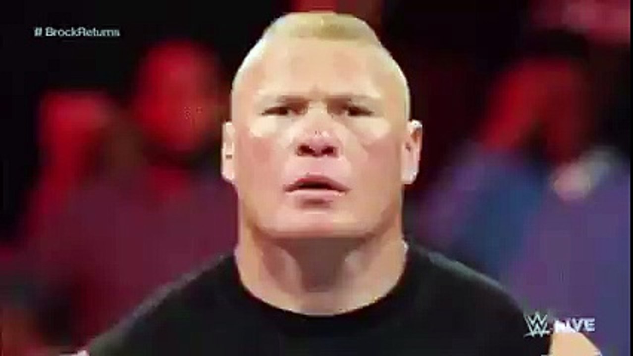 Randy Orton RKO on Brock Lesnar - Raw 8 1 2016