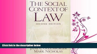 GET PDF  The Social Context of Law