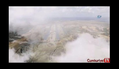 Üçüncü havalimanının ilk pisti havadan görüntülendi