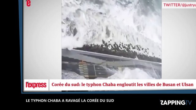 La Corée du Sud ravagée par le typhon Chaba, les images impressionnantes (Vidéo)