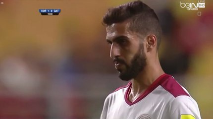 Hassan Al Haidos penalty Goal - South Korea 1-1 Qatar - (06/10/2016)