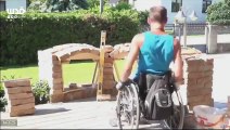 Handicapé, il construit seul un incroyable Barbecue dans son jardin et donne au monde une belle leçon de vie...