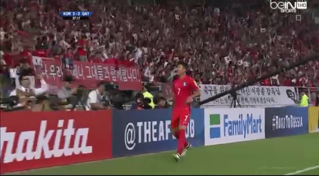 Son Heung-min Goal - South Korea 3-2 Qatar (06/10/2016)