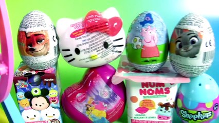 Descargar video: TOY SURPRISES Zootopia Peppa Pig Zootropolis NUM NOMS Shopkins Egg Disney Tsum Tsum Princess