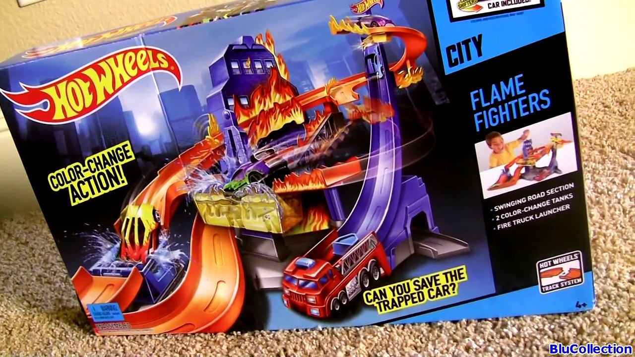 Color Changers Flame Fighters Playset Hot Wheels Track Stunt Dunk Tank Launcher Color Shifters Cars