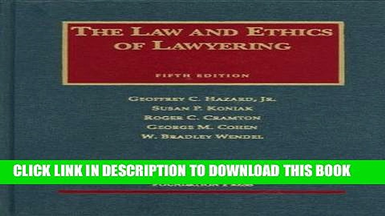 [PDF] Law and Ethics of Lawyering, 5th Edition Popular Colection