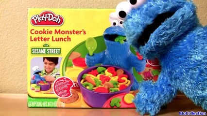 Download Video: Cookie Monster Play-Doh Letter Lunch Learn ABCs Alphabet Sesame Street Cookie Monster Eats Cars