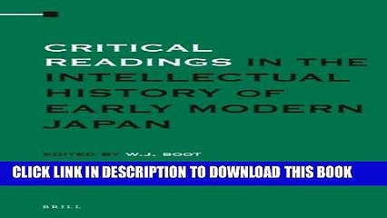 [PDF] Critical Readings in the Intellectual History of Early Modern Japan (2 Vols. Set) Popular