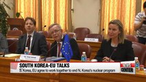 S. Korea, EU agree to work together to end N. Korea's nuclear program