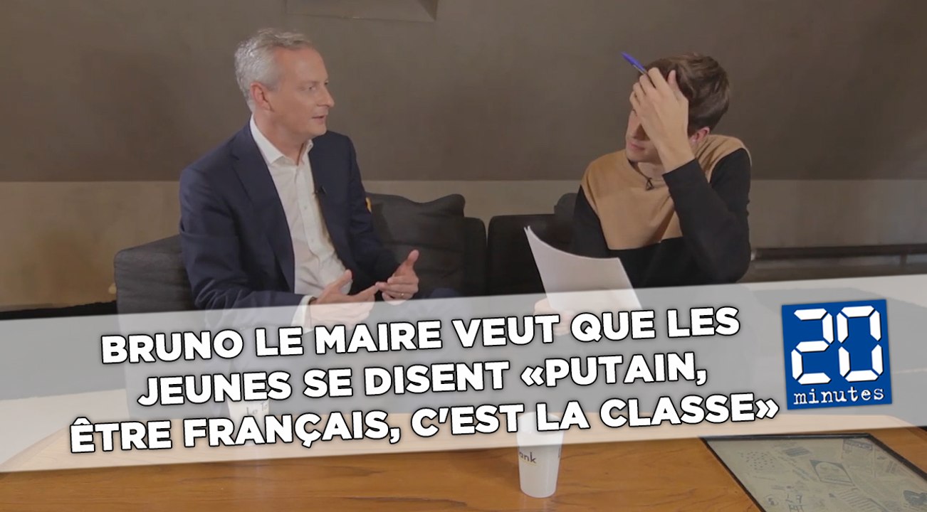 Bruno Le Maire veut que les jeunes se disent «putain, être Français, c'est la classe»