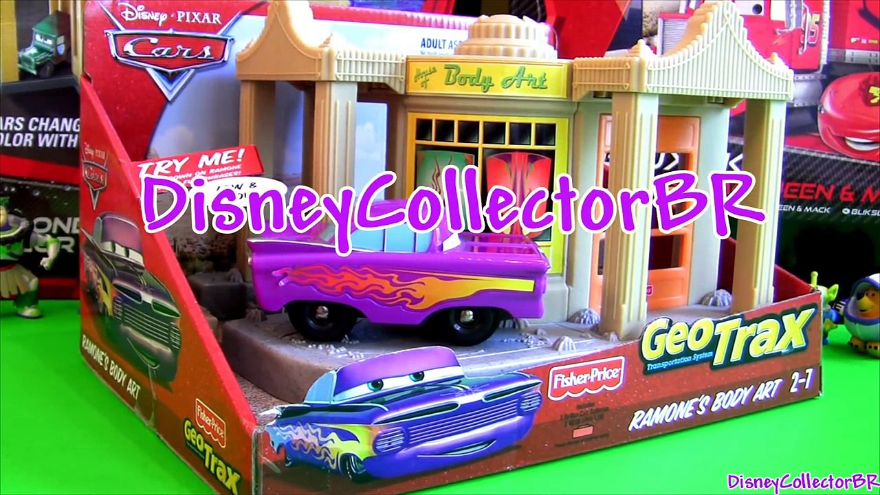 CARS Ramones House of Body Art GeoTrax Playset Disney Pixar Mattel