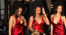 Rihanna Kırmızı Elbisesiyle Yürek Hoplattı