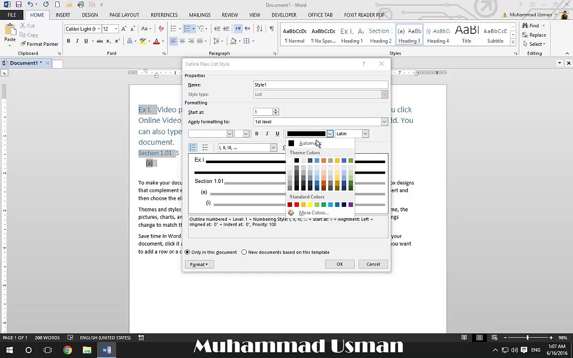 MS | Microsoft | Word 2013 Complete Training Part 5 Home Tab 2