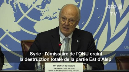 L'émissaire de l'ONU craint la destruction d'une partie d'Alep