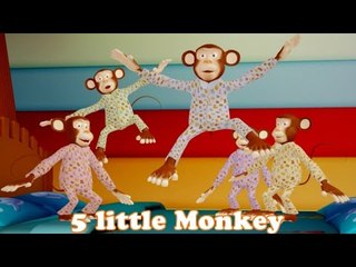 Five Little Monkeys | Nursery Rhymes For Children | 3D Rhymes