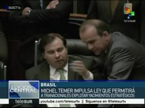 Brasil: ley permitiría a transnacionales explotar yacimientos