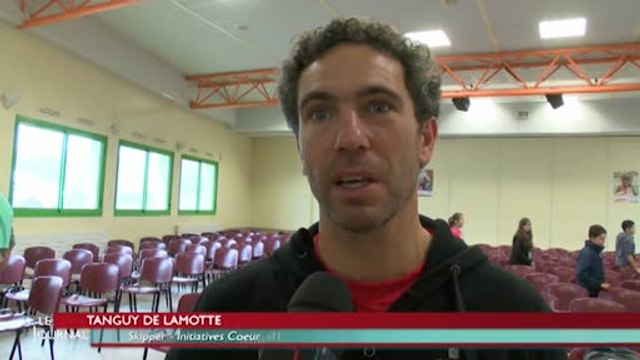 Vendée Globe : T. de Lamotte à la rencontre des collégiens