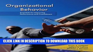 New Book Organizational Behavior: Essentials for Improving Performance and Commitment