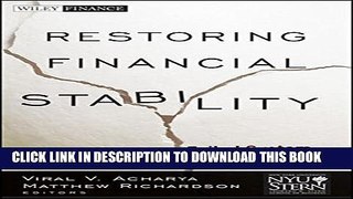 New Book Restoring Financial Stability: How to Repair a Failed System