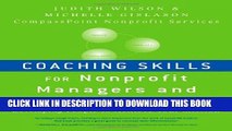 New Book Coaching Skills for Nonprofit Managers and Leaders: Developing People to Achieve Your