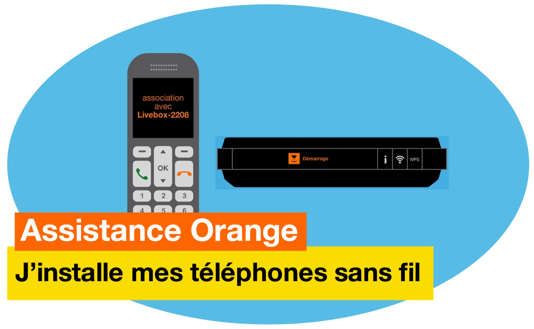 Assistance Orange - J'installe mes téléphones sans fil - Orange