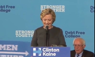 Hillary Clinton Speech 9 28 16 with Bernie Sanders in Durham, N H - Full