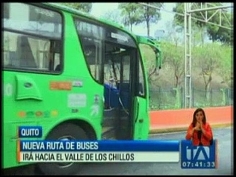 Nueva ruta de buses irá hacia el Valle de Los Chillos