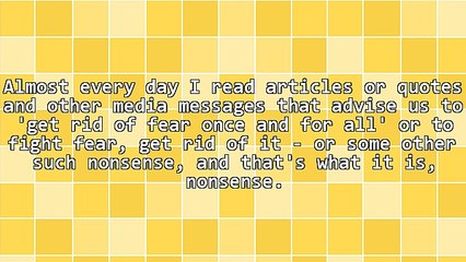 Let's Stop Giving Fear a Bad Rap!
