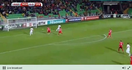 Filip Kostic Goal HD - Moldova 0-1 Serbia 06-10-2016 HD