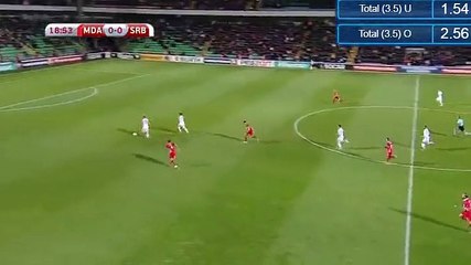 Filip Kostić Goal Moldova 0-1 Serbia  06.10.2016