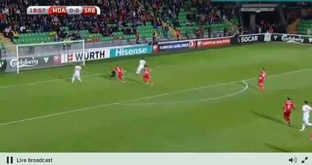 Filip Kostic Goal HD - Moldova 0-1 Serbia 06-10-2016 HD