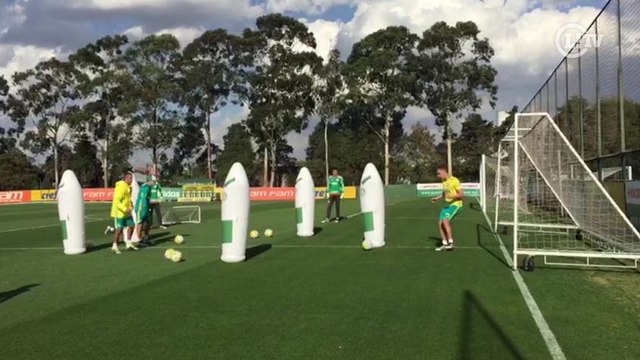 Ainda em recuperação, Prass participa de treino com goleiros do Palmeiras