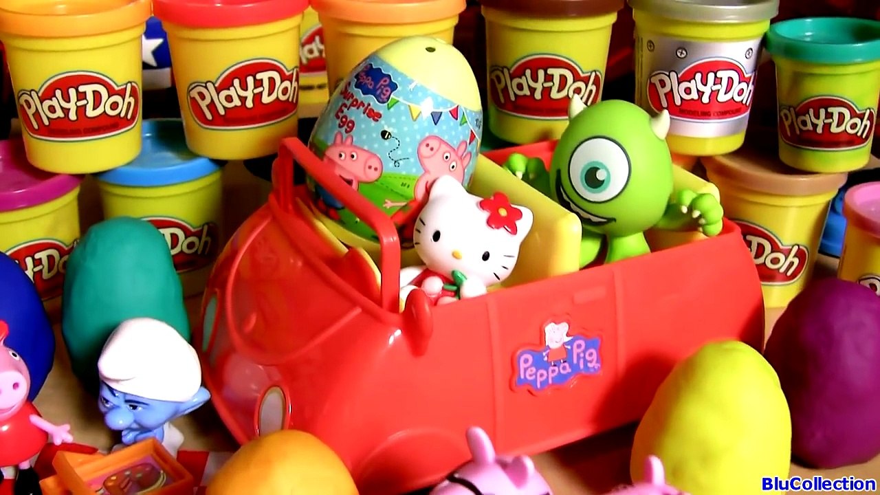 Play Doh Peppa Pig Picnic Adventure Car Collector DC Surprise Eggs Disney Cars by ToyCollector