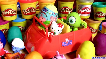 Play Doh Peppa Pig Picnic Adventure Car Collector DC Surprise Eggs Disney Cars by ToyCollector