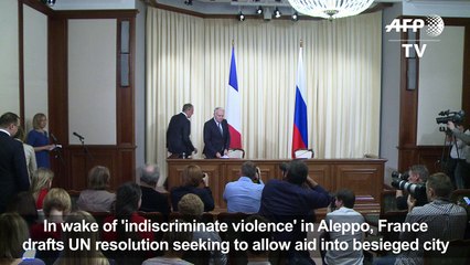 France tells Russia no justification for Aleppo bombing