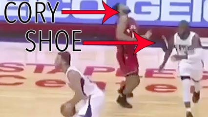 Blake Griffin Throws Shoe, Nails Cory Joseph in the Face