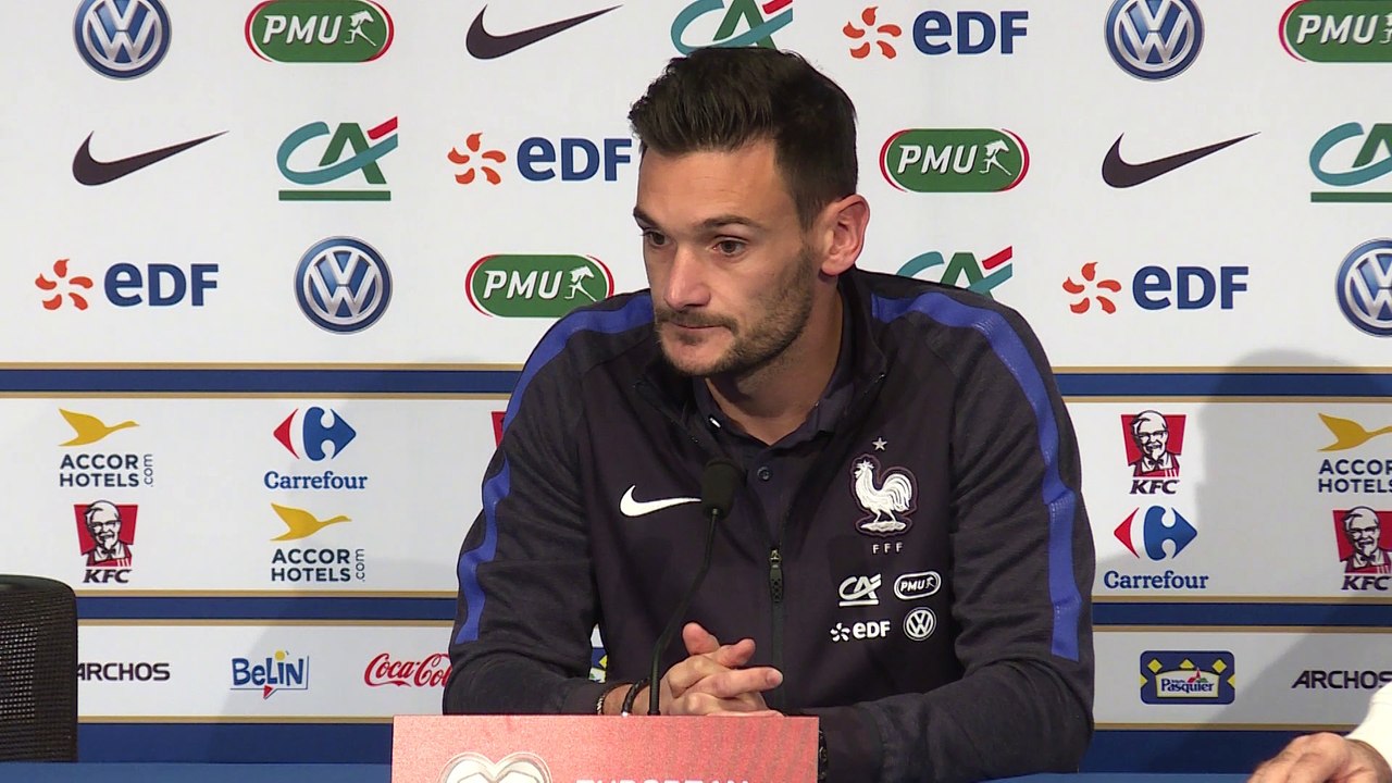 Qualifs CM 2018 - Bleus: conférence d'avant match de Hugo Lloris