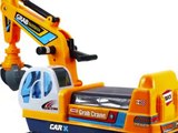GT Construction Excavator Crane Childrens Kids Ride On Toy Car with Working Manual Crane Claw