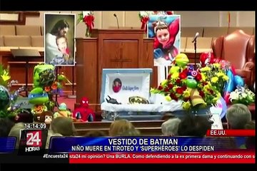 Entierran vestido de Batman a niño asesinado en EEUU