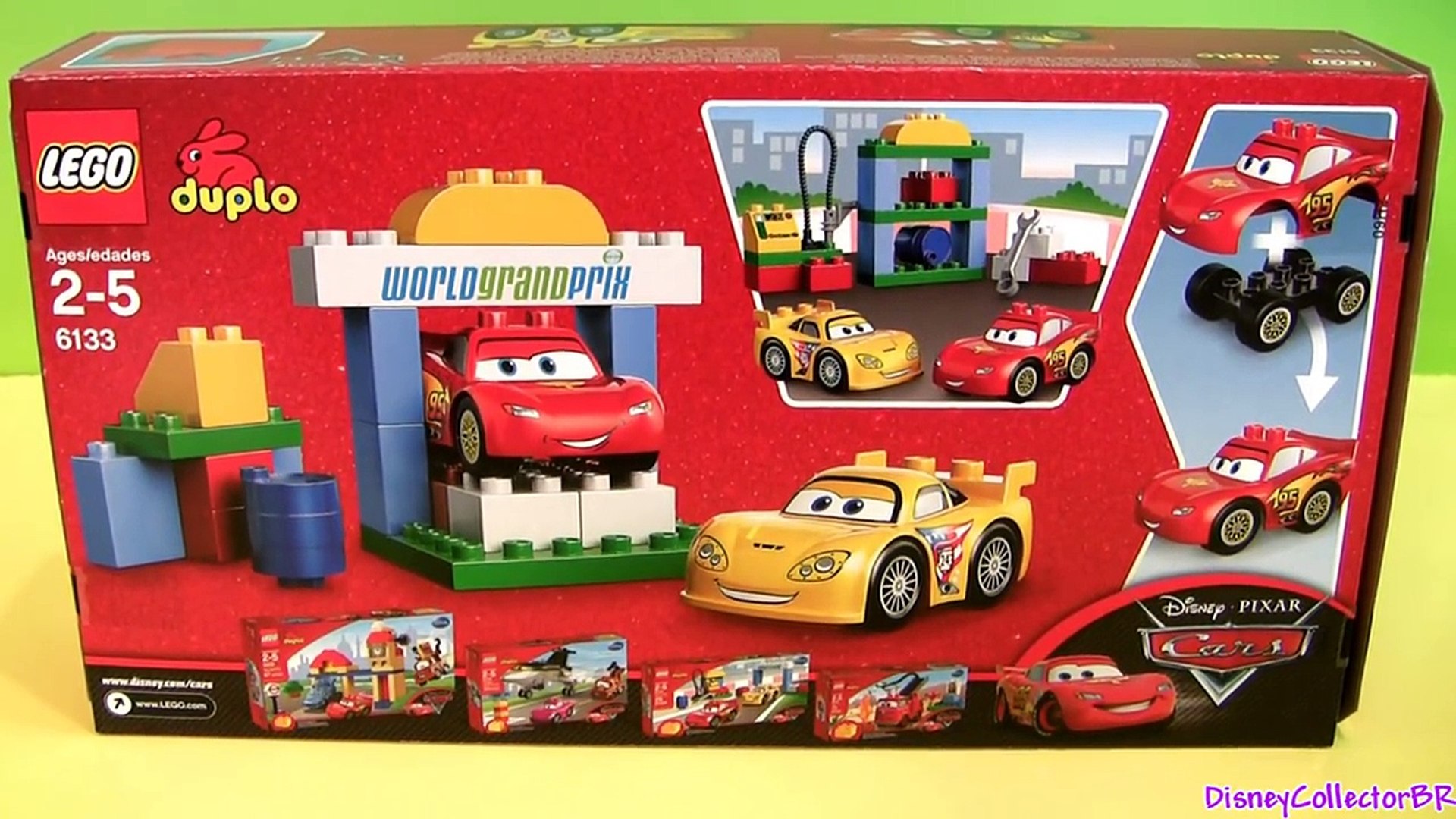 Cars 2 LEGO Duplo Race Day Lightning McQueen 6133 Jeff Gorvette Disney  Builable Toys Pixar review - Dailymotion Video