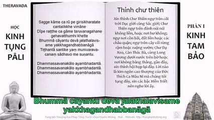Học Tụng Kinh Tam Bảo Pali