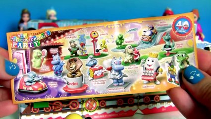 Santa Claus Express Train Kinder Eggs SURPRISE with Mickey Minnie Pooh Tigger Surprise Eggs