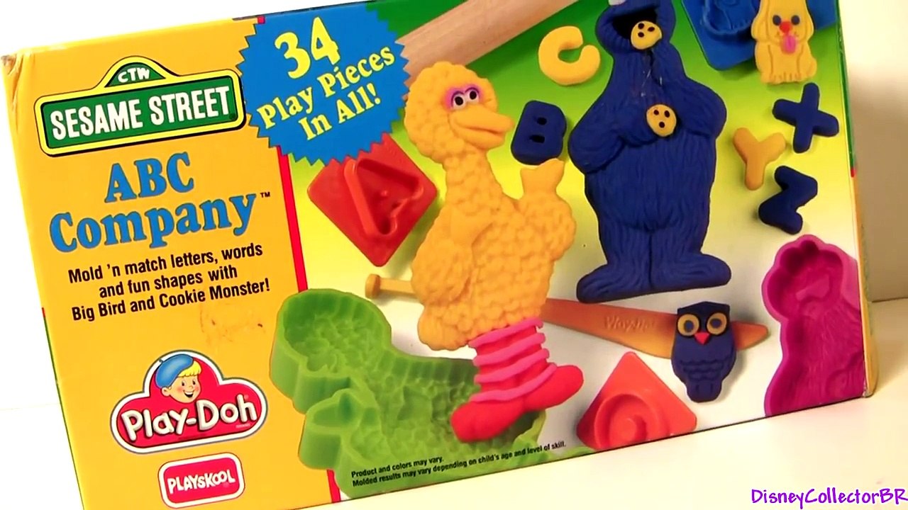 Play-Doh Cookie Monster ABC Company Sesame Street With Lightning McQueen Pixar Cars Playdough