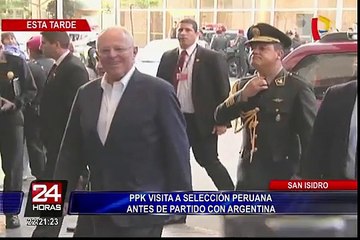 PPK visitó a la selección peruana previo al duelo con Argentina