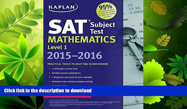FAVORITE BOOK Kaplan SAT Subject Test Mathematics Level 1 2015-2016 (Kaplan Test Prep) BOOK