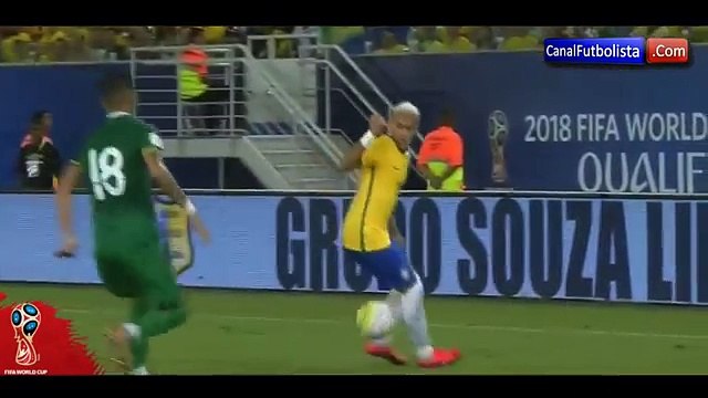 Agresión a Neymar Brasil vs Bolivia 5-0 Eliminatorias 2016