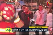 San Miguel: chocan su auto tras asistir a partido de la selección peruana