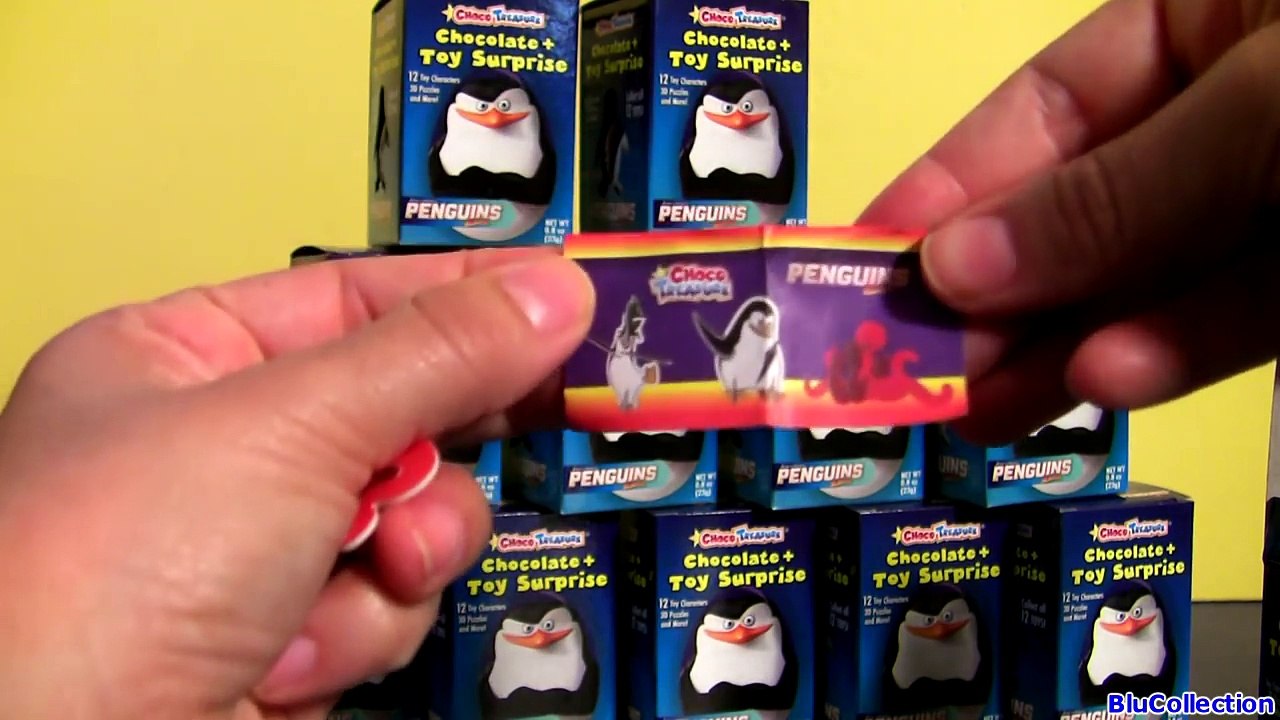Penguins of Madagascar Surprise Boxes Choco Treasure Toy Surprise Eggs Nickelodeon Huevos Sorpresa