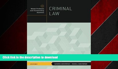PDF ONLINE Criminal Law: Model Problems and Outstanding Answers READ EBOOK