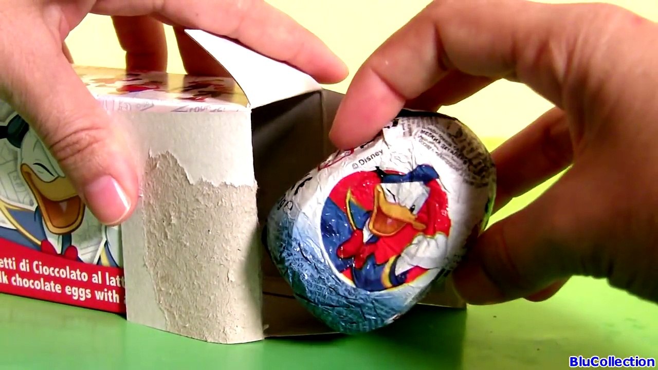 Disney Donald Duck Toy Surprise Choco Eggs - Huevos Sorpresa 3D Unboxing by BluToys